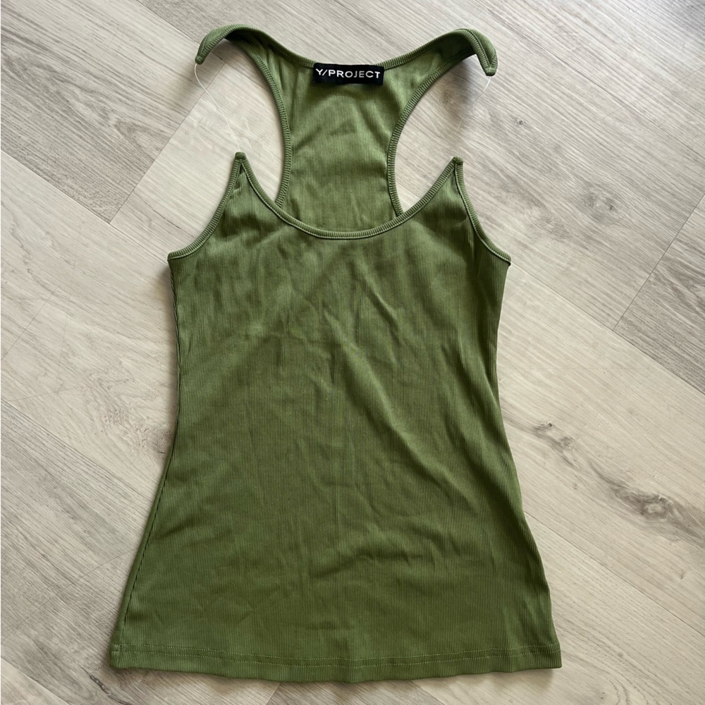 Y/Project
Invisible Strap ribbed tank top - Green